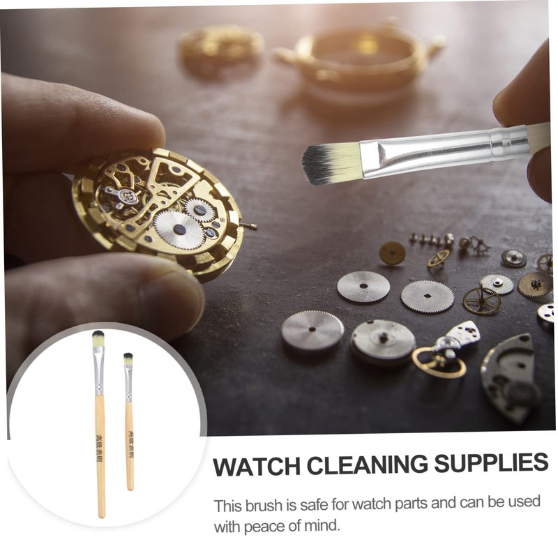 Ciieeo 2Pcs Watch Cleaning Brush Soft Bristles for Watch Movement