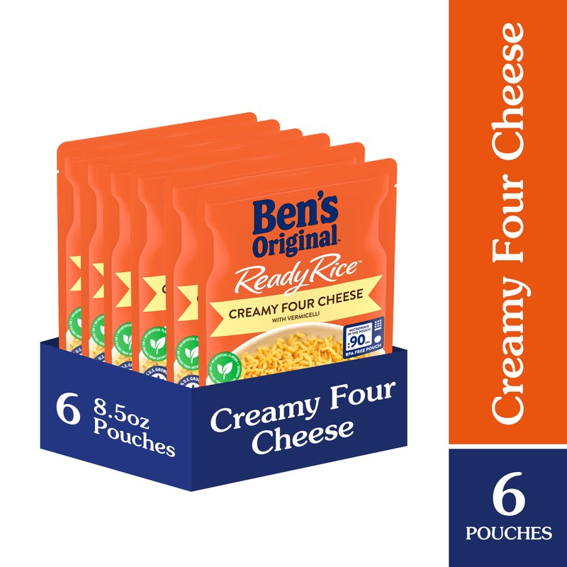 BEN'S ORIGINAL Ready Rice Creamy Four Cheese Flavored Rice, Easy