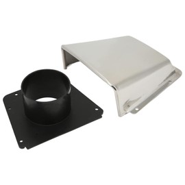 Boat Cowl Vent, Boat Vent Cover, Boat Marine Clamshell Ventilator with Nylon Base for Boats Yachts Accessory for 3" Diameter Hose/Hole, 316 Stainless Steel