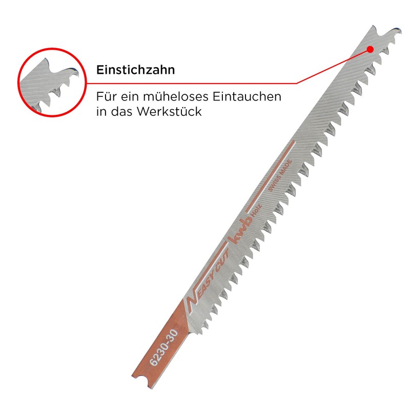 KWB Easy Cut 6230-30 Sabre Saw Blades, Woodworking, Universal Shaft