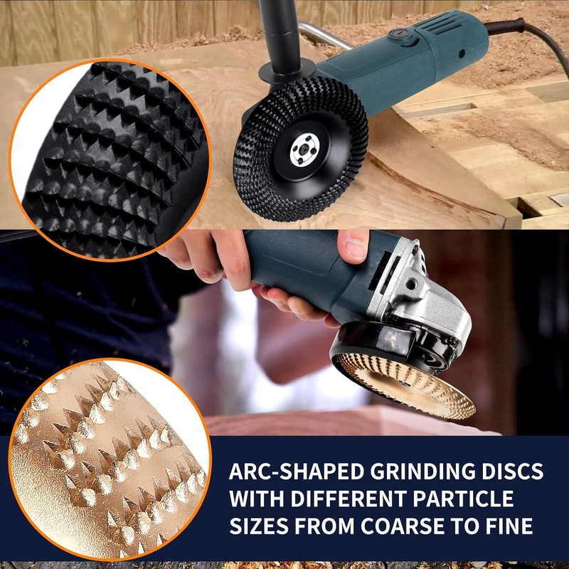Pomsare 13PCS Wood Carving Disc Set for 4 1/2 Angle
