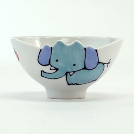Hamatou Elephant Animal Bowl, 30-10 White