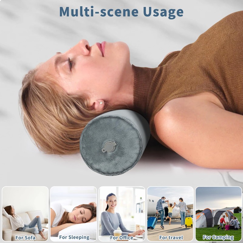 EULANT Inflatable Travel Neck Bolster 10 x 48 cm, Cuddly