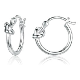 Hoop Earrings, 925 Silver Ring, Women's, Simple, Unisex, Jewelry, Earrings, Accessories, Metal Allergies, Gift, Birthday, School Entrance Ceremony