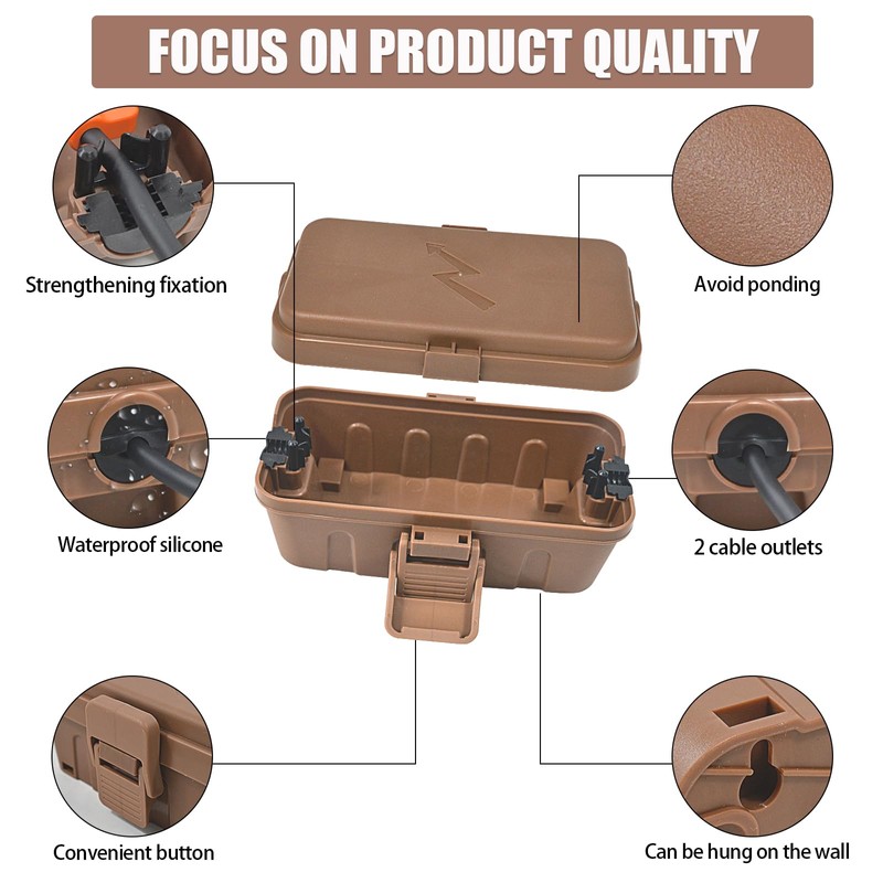 Hrensaw Small Weatherproof Electrical Connection Box(6 x 3.5 x 2.2inch),Outdoor