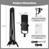 OMISTAR Dynamic Streaming USB Microphone for PC, Wireless Gaming Microphone