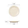 Thunder Group Nustone tan melamine dinnerware collection 5.5 inch, round