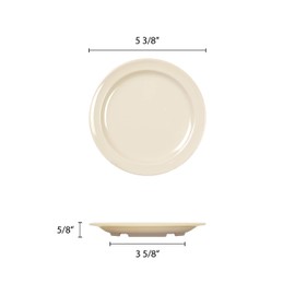 Thunder Group Nustone tan melamine dinnerware collection 5.5 inch, round plate, comes in dozen
