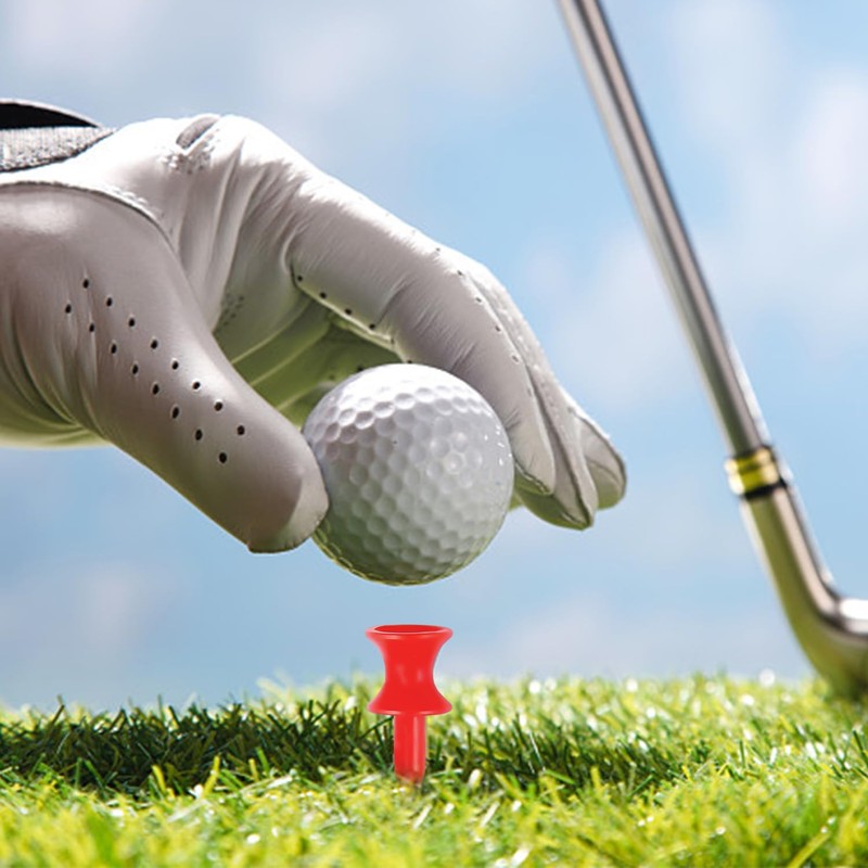 SLEEKEE 100 Golf Pins, 32mm Plastic Golf Tee Red Golf