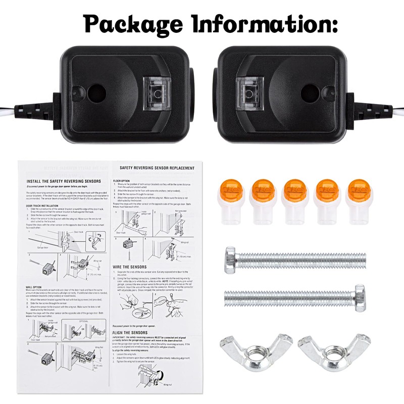 820CB Garage Door Sensor, Safety Sensor Kit Compatible with Chamberlain