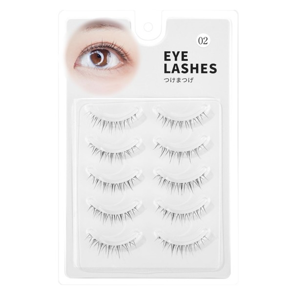 False eyelashes, natural, transparent axis, bunch, eyelashes, easy for beginners,