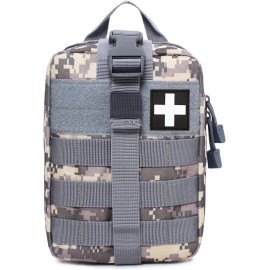 Unbranded Tactical EMT First Aid IFAK Rip-Away Utility Pouch for Camping Hunting Hiking US - Acu camouflage