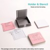 Sticky Note Holder Compatible with Post It Notes, Stencil for