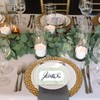 Whaline 100 Pcs Sage Green Place Cards Stripes Tented Card