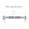2Pcs 316 Stainless steel turnbuckle rigging screw jaw open body