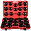 VEVOR Oil Filter Socket Set, 30 Pcs, Steel, Black, 3-Jam