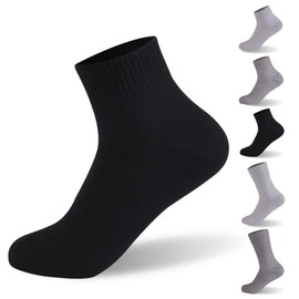 RANDY SUN Performance Athletic Socks, Men Women Ankle High Waterproof Fishing Hiking Jogging Running Golf Camping Cycling Ankle Sock XS，Black