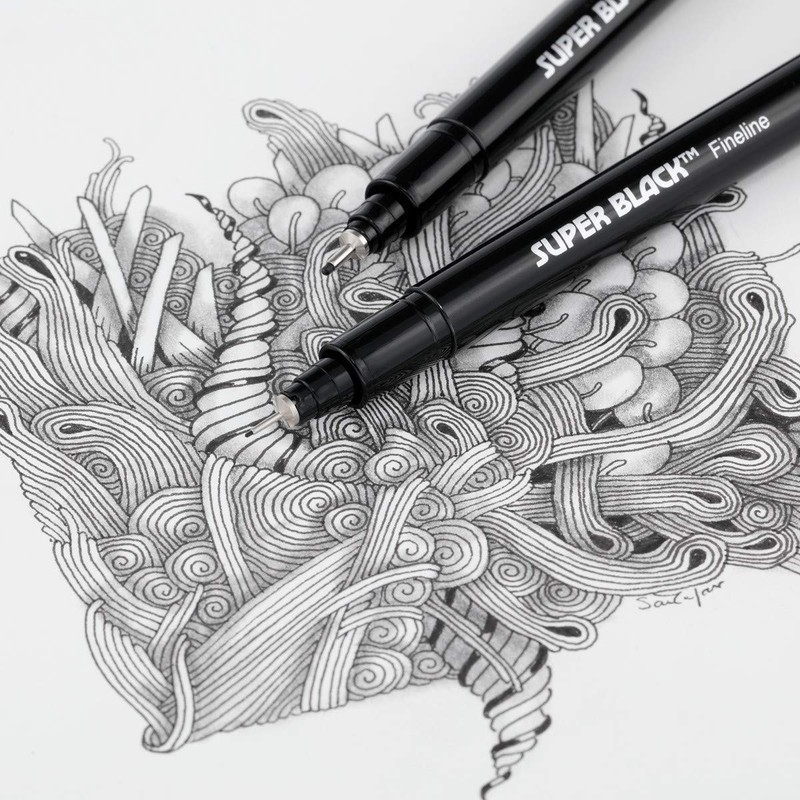 Creative Mark Calligraphy & Fineliner Pen Set Lettering Drawing Super