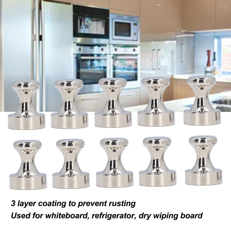10PCS Magnetic Push Pins Multifunctional Strong Magnet Metal Thumbtacks for