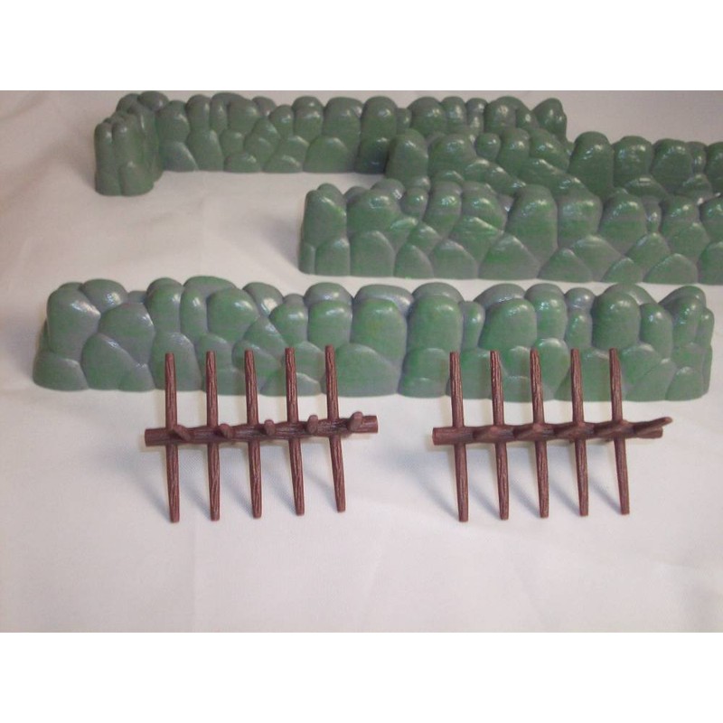 Marx Style Stone Walls and Spike Barricades Offered by Classic