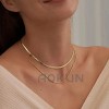 Collar Multicapa Oro 18k Acero Inoxidable 40+5cm Diseño Serpiente
