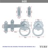 TERF® Heavy Duty Ring Gate Latch Door Lock Silver Ring