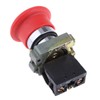 COMOK 22mm NC Red Mushroom Emergency Stop Latching Rotary Self-Locking