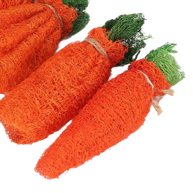 Rabbit Loofah Carrot Toys Natural Funny Teeth Grinding Bite Resistance