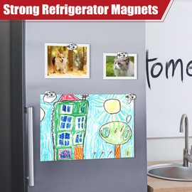 TOP MAGNETS Fridge Magnets Strong Magnets, 45Pcs Refrigerator Magnets,Cute Magnets Small Magnets for Whiteboard, Magnetic Push Pins for Kitchen Must Haves, Fun Magnets for Office or Locker Accessories