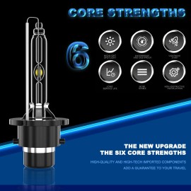 AuureLamp For Infiniti G37 2008-2013 6000K LED/HID Headlight High Low+Fog Light Bulbs Kit