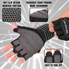 QTF Ventilated Weight Lifting Gym Workout Gloves with Wrist Wrap