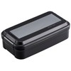 OSK BL-37D Metallic Style Lunch Box with Dividers, Black, Made