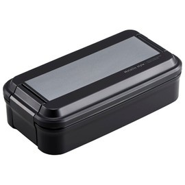 OSK BL-37D Metallic Style Lunch Box with Dividers, Black, Made in Japan