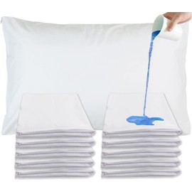 Sirenpho Pack of 10 Waterproof Pillow Protectors Zippered Covers 50x75cm, Anti Dust Mite, Anti-Allergy Hotel Quality Pillow Case, Pillow not Included