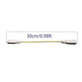 Faoyliye T5 T8 Tube Connector Cords, 3-pin Extension Power Cord,（10-Pack LED Female to Female Connector Cable for Integrated LED Tube Dual Connector Cable (30cm/0.98ft)