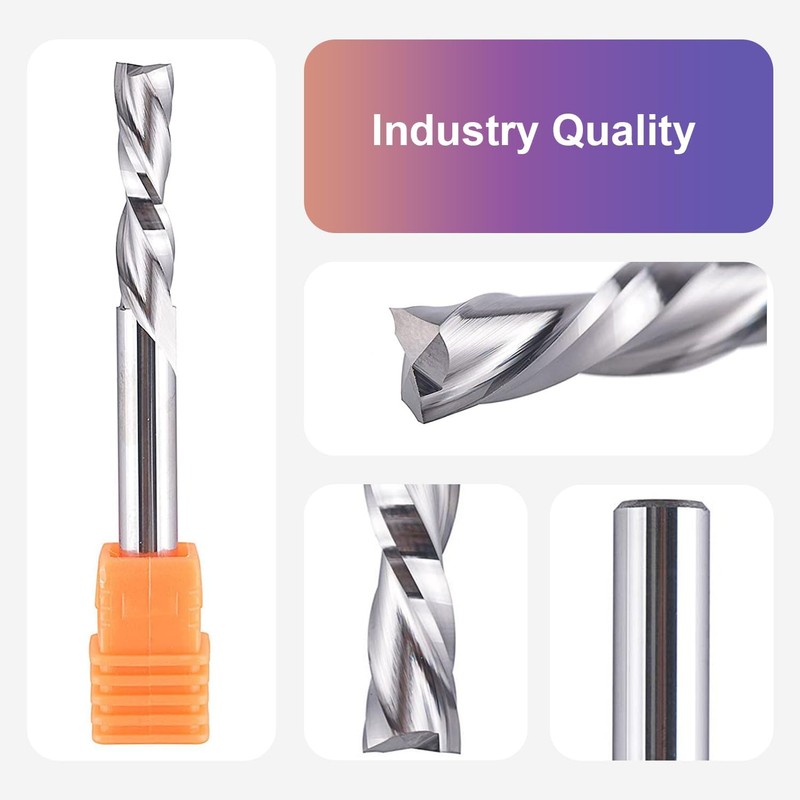 SpeTool 1/4 Inch Shank Down Cut End Mill, 1 Inch