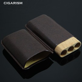 HARD TO FIND LEATHER SNAKE SKIN EMBOSSED ADJUSTABLE CIGAR CASE