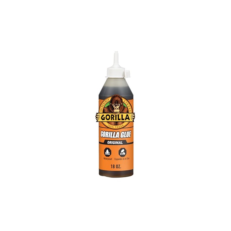 Gorilla Pegamento original Gorilla Glue, pegamento de poliuretano impermeable, botella