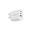 Conceptronic ALTHEA21W65 Ladegerät für mobile Geräte, Universal, Weiß, Netzteil, Schnellladung