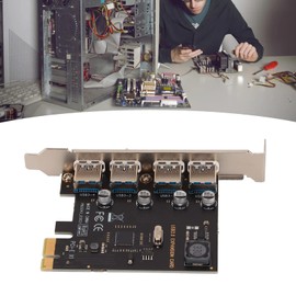 PCIE USB 3.0 Card,PCIE Expansion Card 4 Ports 5Gbps High Speed Supply Free Transmission USB3.0 Expansion Card