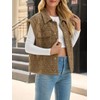 Cicy Bell Womens Lightweight Quilted Vests Cargo Button Down Cropped