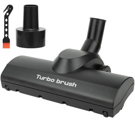 Portek Turbo Brush Head for 1 1/4" 2 1/2" Shop Vac Wet Dry Vacuum Cleaners, Shopvac Floorhead 1.25" 2.5" Vacuum Attachment to Remove Pet Hair Debris from Carpets Area Rugs Hard Floors