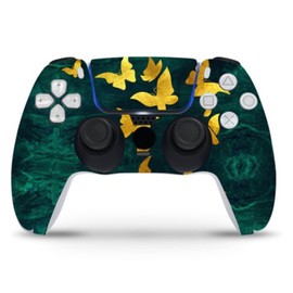 ZOOMHITSKINS, vinilo 3M para mayor durabilidad y ajuste, mariposa, dorado, verde, metal, amarillo, fácil de usar, sin burbujas, compatible con...     