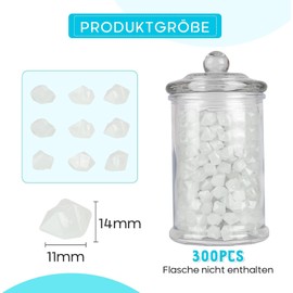 ZYHSLZ 300 Pcs Piedras Decorativas Brillantes, Piedras para Pecera, Piedras Decorativas, Decoracion para Pecera, Decoración para Jardín, Rocas Luminosas, Aplicable a Peceras, Jardines, Patios (Blanco)