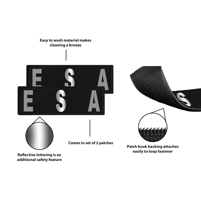 Dogline ESA Vest Patches – Removable ESA Patch 2-Pack with