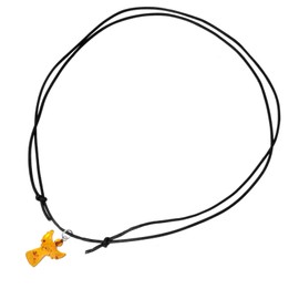 Vineen Necklace with pendant – angel – leather cord – amber – yellow – casual – unisex – adult, unisex, symbolically interested – necklace, amber, Amber