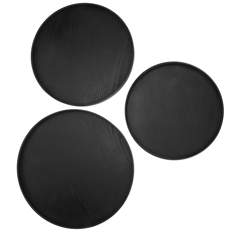 Wooden Round Tea Cup Tray Round Originality Fruit Palte Tableware