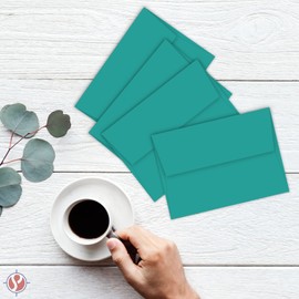 Terrestrial Teal A7 Bright Color Envelopes - 5 1/4 x 7 1/4 Inches - Perfect for 5x7 Photos, DIY Arts and Crafts Cards - for Professional and Homemade Projects - Value Pack of 50 Envelopes