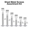 VGBUY 180Pcs #8 Self Tapping Screws Assortment Kit, 410 Stainless
