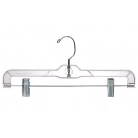 Only Hangers 14"  Clear Plastic Pan/Skirt Hanger (pack of 12)
